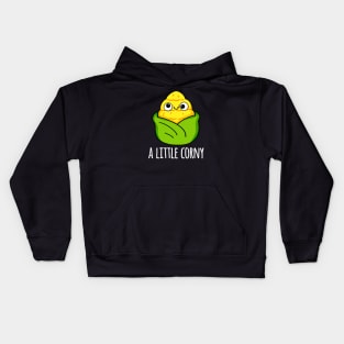 A Little Corny Cute Baby Corn Pun Kids Hoodie